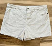 Carve Designs White Corduroy Cutoff Shorts Women’s 16