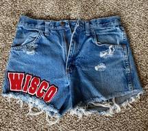 Wisconsin Badgers Custom Made Jean Shorts