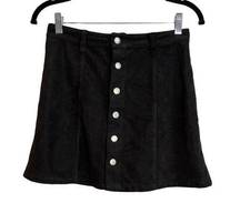 Olivaceous  Faux Suede Brown Gray Mini Skirt