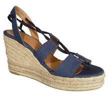 Castaner Balta Lace-Up Denim Espadrille Sandals