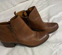 Basel Leather Brown Booties