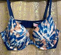 PINK - Victoria's Secret  blue tie dye wear everywhere push up bra, size 34B