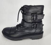 Jessica Simpson  Kerina Black Fashion Combat Boots Size 7M