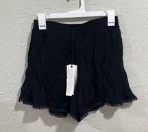 Maven West Black Flowy Lace Shorts Size XS NWT