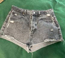 Wild Fable  Black Acid Wash Distressed Denim Jean Shorts