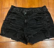 American Eagle Outfitters Black Jean Shorts