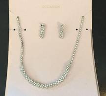New Adrienne V Delicate Crystal Necklace Set