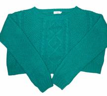 Toni Green Cropped Sweater