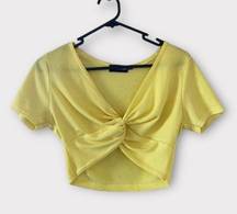 Pretty Little Thing NWT. Yellow  Crop Top