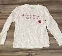 University of Oklahoma Sooners white long sleeve t shirt  womens size s