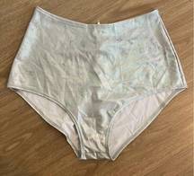 J. Valentine | High Waisted Metallic Silver Shorts