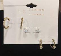 Lauren Conrad 3 Pairs of Earrings