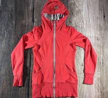 Lululemon  Hooded Orange Define Jacket Size 8 No Drawstrings