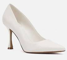 Vince Camuto Cadie Leather Pump Heels White Swan Women’s 10 Wedding Bridal