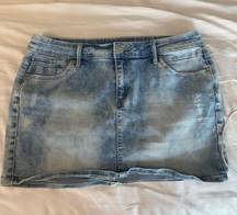 Mini jean skirt