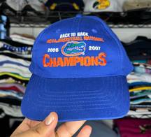 Vintage Y2K ‘06 Florida Gators Back To Back  Basketball National Champions Baseball Golf Adjustable Cap Hat sz O/S