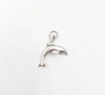 VINTAGE Charm Sterling Silver 925 Dolphin for Bracelet 3D Travel Ocean Beach