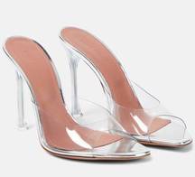 AMINA MUADDI Alexa Pvc Glass Slipper Mule in Transparent 41 With Box Womens Heel