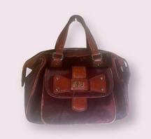 Marc Jacobs Pony Burgundy Satchel