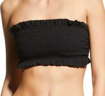 Tory Burch Smocked Costa Bandeau Bikini Top