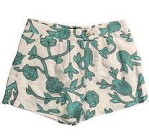 Very J ivory shorts with green print size L NWT