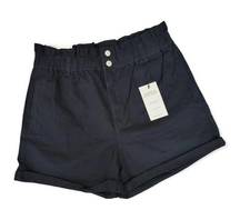 Bluenotes paperbag mom shorts in black Size XL