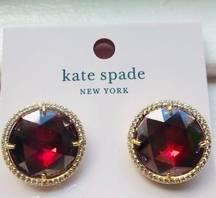 Kate Spade  red stud earrings extra large​​​