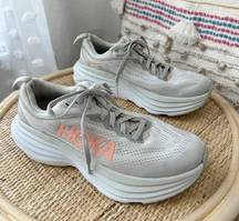 Hoka One One Bondi 8 Harbor Mist Lunar Rock Road-Running Sneakers Women’s Size 8