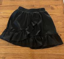 Black Leopard Print Skirt