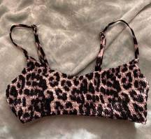 cotton:on body ribbed leopard print bikini top