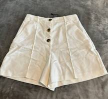 ZARA High Rise Button Front Shorts