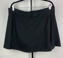 PINK Victoria’s Secret VS Pure Black Solid Cotton Active Pull On Skort