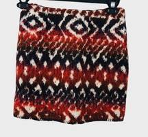 FIFTEEN Twenty wool print mini skirt