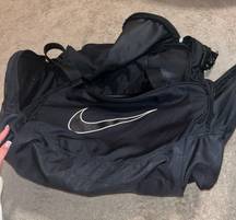 black duffel bag