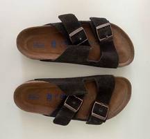 Birkenstock  original brown ARIZONA SUEDE LEATHER  sandals. size 38.