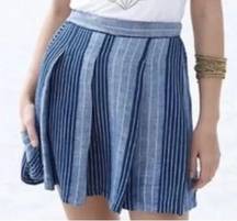 Ace & Jig pleated linen mini skirt