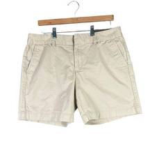 Tommy Hilfiger Women's Beige Shorts Size 12 Casual Chino Shorts Classic Tan