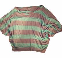 Splendid  Striped Tee Seafoam Green