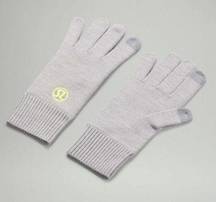 Lululemon Warm Revolution Merino Wool Tech Gloves Gray Nwt