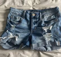 Aeropostale mid jean shorts