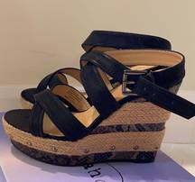 Black Summer Wedges 