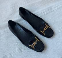 black horsebit buckle vintage ballet flats size 6