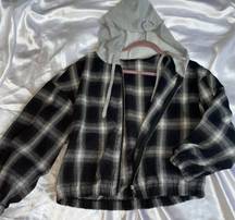 SheIn Cropped Flannel Jacket