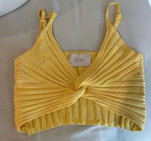 yellow crop top