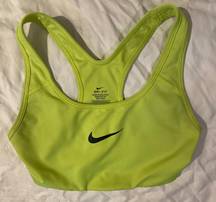 Nike Pro Dri-Fit Sports Bra XS Neon Yellow