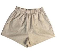 Strut & Bolt Women's Shorts Sz M Linen Blend Khaki Tan Pull On