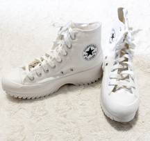 Converse white chuck taylor all star platform high top shoes