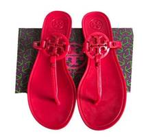 Tory Burch BRIGHT RED MINI MILLER THONG SANDALS SIZE 6 LIKE NEW