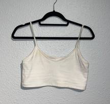 Brandy Melville White Cropped Tank