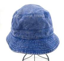 Original Use Blue Faded Worn Style Bucket Hat distressed